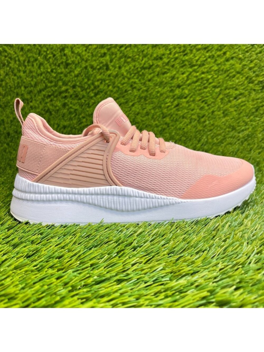 Puma Pacer Cage Womens Size 7 Pink White Athletic Running Walking Shoes Sneakers